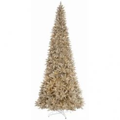10 Foot Slim Champagne Tree: Clear LEDs