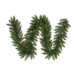25 Foot Camdon Fir Garland: Multi-Colored LEDs