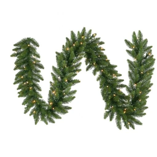 9 Foot X 20 Inch Camdon Garland: Indoor/Outdoor Frosted LEDs