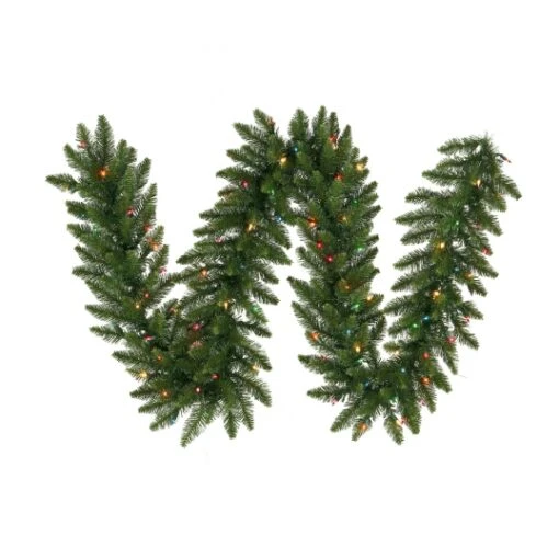 9 Foot X 20 Inch Camdon Garland: Indoor/Outdoor Multi-Colored LEDs