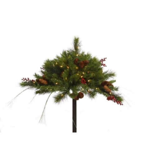 16 X 36 Inch Mixed Berry Cone Urn Filler: Clear Lights