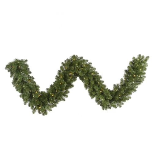 25 Foot X 18 Inch Grand Teton Garland: Clear LEDs