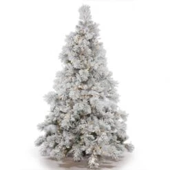 3.5 Foot Alberta Flocked Tree: Clear LEDs
