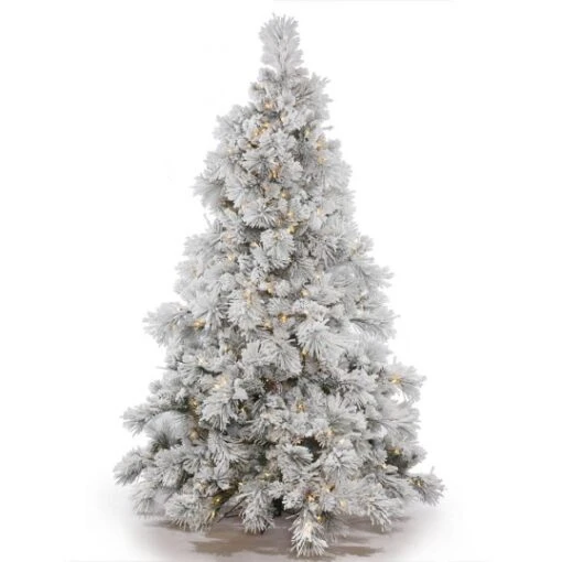 6.5 Foot Alberta Flocked Tree: Clear Lights
