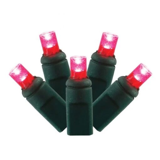 34 Foot Wide Angle LED Light Strand - 4 Inch Spacing: Magenta Lights